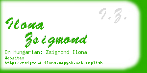 ilona zsigmond business card